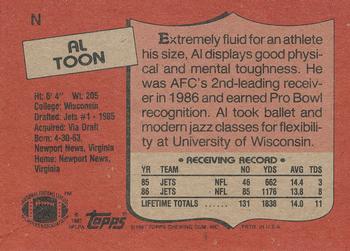1987 Topps - Wax Box Bottom Panels Singles #N Al Toon Back