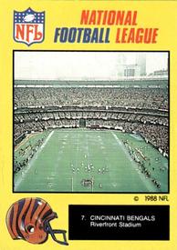 1988 Monty Gum NFL - Stickers #7 Cincinnati Bengals Front