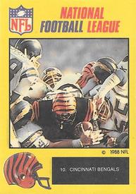 1988 Monty Gum NFL - Stickers #10 Cincinnati Bengals Front