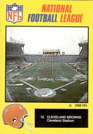 1988 Monty Gum NFL - Stickers #12 Cleveland Browns Front