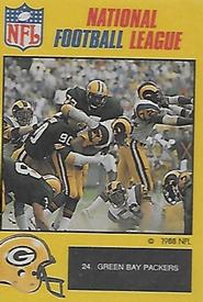 1988 Monty Gum NFL - Stickers #24 Green Bay Packers Front