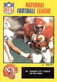 1988 Monty Gum NFL - Stickers #28 Kansas City Chiefs Front