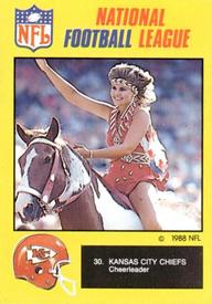 1988 Monty Gum NFL - Stickers #30 Kansas City Chiefs Front