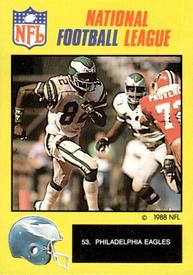 1988 Monty Gum NFL - Stickers #53 Philadelphia Eagles Front