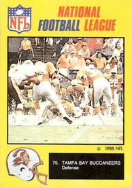 1988 Monty Gum NFL - Stickers #75 Tampa Bay Buccaneers - Defense Front