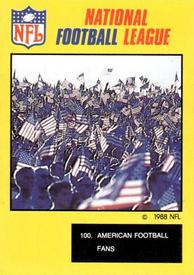 1988 Monty Gum NFL - Stickers #100 American Football Fans Front