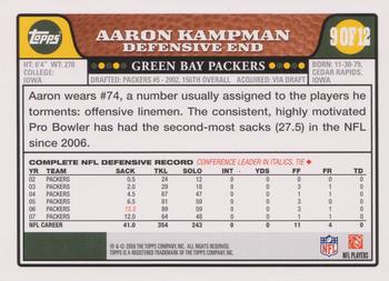 2008 Topps Green Bay Packers #9 Aaron Kampman Back