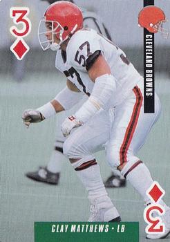 1993 U.S. Playing Cards Ditka's Picks #3♦ Clay Matthews Front