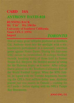 1992 JOGO - Missing Years #14A Anthony Davis Back