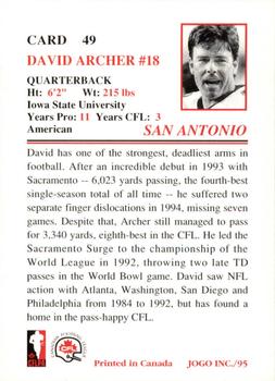 1995 JOGO #49 David Archer Back