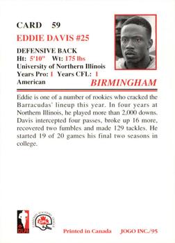 1995 JOGO #59 Eddie Davis Back