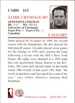 1995 JOGO #113 Jamie Crysdale Back