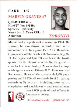 1995 JOGO #167 Marvin Graves Back
