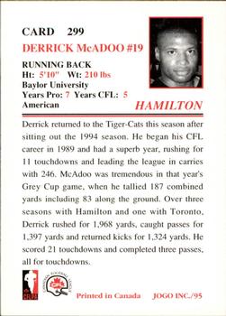 1995 JOGO #299 Derrick McAdoo Back