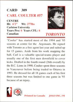 1995 JOGO #309 Carl Coulter Back