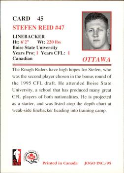 1995 JOGO #45 Stefen Reid Back