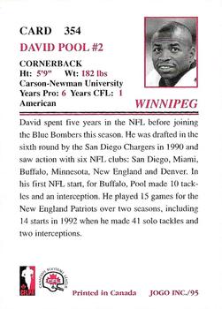 1995 JOGO #354 David Pool Back