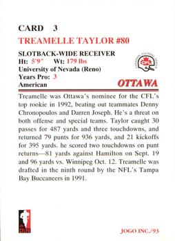 1993 JOGO #3 Treamelle Taylor Back