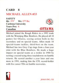 1993 JOGO #8 Michael Allen Back