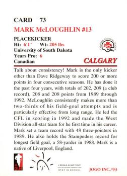 1993 JOGO #73 Mark McLoughlin Back