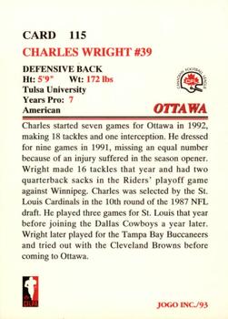 1993 JOGO #115 Charles Wright Back