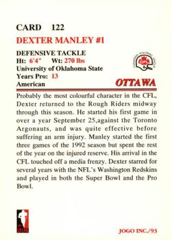 1993 JOGO #122 Dexter Manley Back