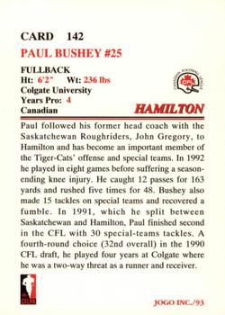 1993 JOGO #142 Paul Bushey Back