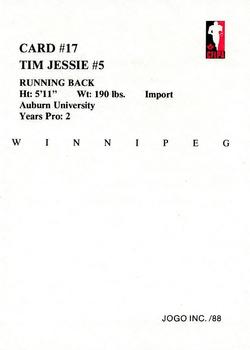 1988 JOGO #17 Tim Jessie Back