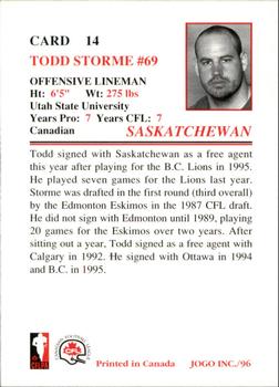 1996 JOGO #14 Todd Storme Back