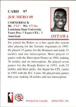 1996 JOGO #97 Joe Mero Back