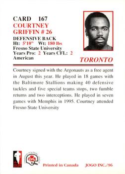 1996 JOGO #167 Courtney Griffin Back