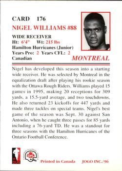 1996 JOGO #176 Nigel Williams Back