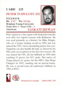 1996 JOGO #125 Peter Tuipulotu Back