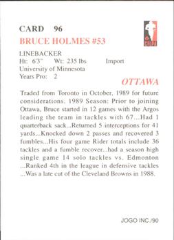 1990 JOGO #96 Bruce Holmes Back