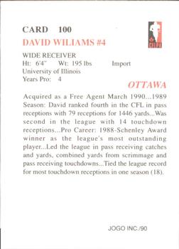 1990 JOGO #100 David Williams Back