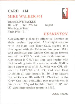 1990 JOGO #114 Mike Walker Back