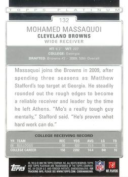 2009 Topps Platinum #132 Mohamed Massaquoi Back