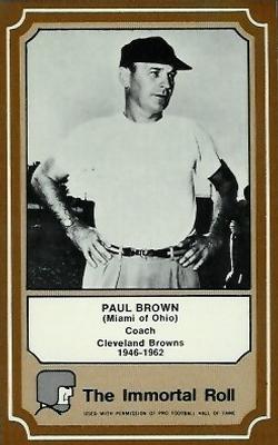 1975 Fleer Football Patches - Immortal Roll #24 Paul Brown Front