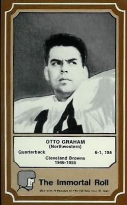 1975 Fleer Football Patches - Immortal Roll #27 Otto Graham Front