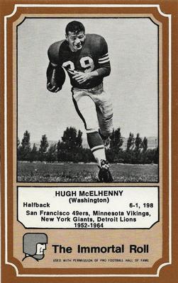 1975 Fleer Football Patches - Immortal Roll #36 Hugh McElhenny Front