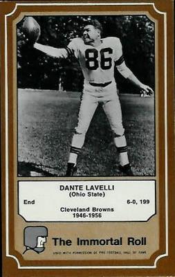 1975 Fleer Football Patches - Immortal Roll #58 Dante Lavelli Front