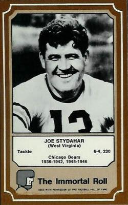 1975 Fleer Football Patches - Immortal Roll #63 Joe Stydahar Front