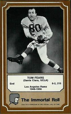 1975 Fleer Football Patches - Immortal Roll #72 Tom Fears Front