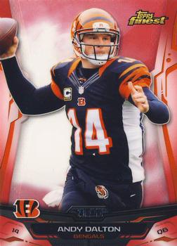 2014 Finest - Red Refractors #12 Andy Dalton Front