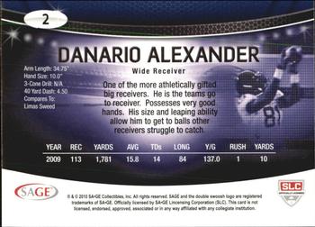 2010 SAGE #2 Danario Alexander Back