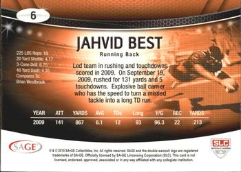 2010 SAGE #6 Jahvid Best Back