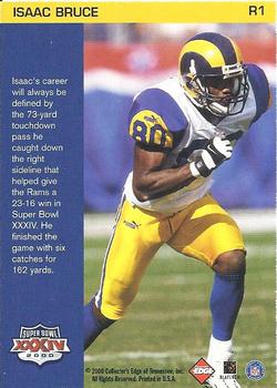 2000 Collector's Edge Super Bowl XXXIV #R1 Isaac Bruce Back
