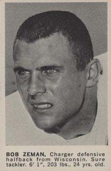 1961 Golden Tulip San Diego Chargers #NNO Bob Zeman Front