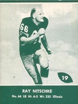 1961 Lake to Lake Green Bay Packers #19 Ray Nitschke Front