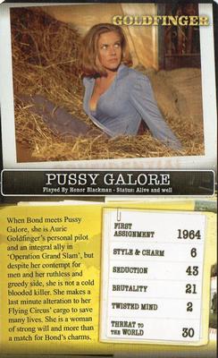 2008 Top Trumps Limited Editions 007 The Best of James Bond #NNO Pussy Galore Front